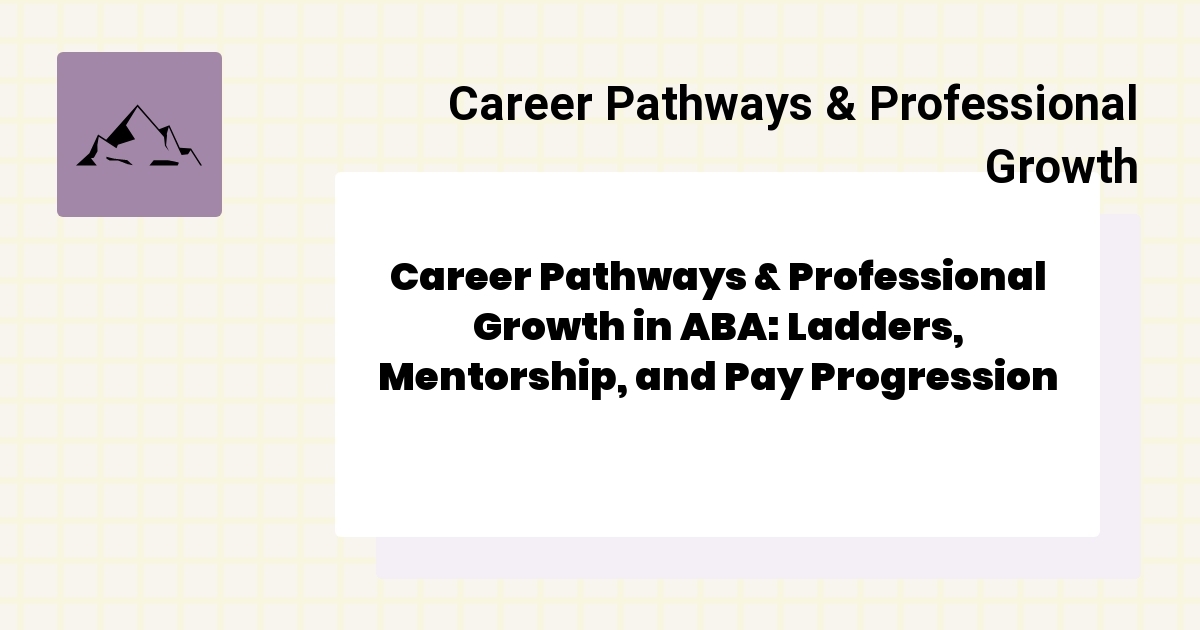 Career pathways and professional growth