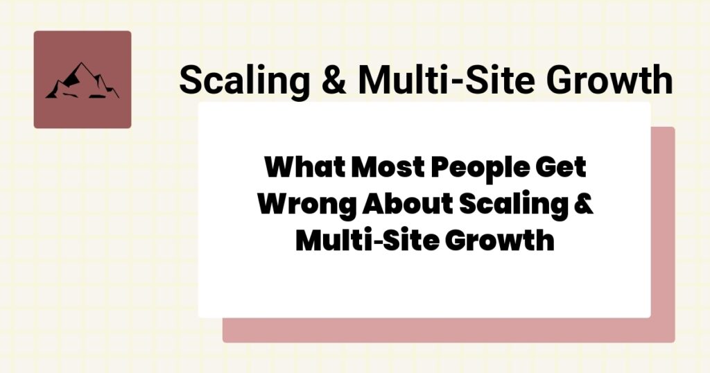 What Most People Get Wrong About Scaling & Multi‑Site Growth- scaling & multi‑site growth mistakes