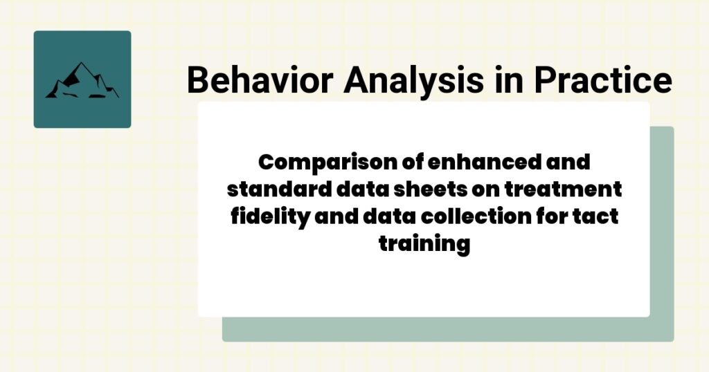Using the ADDIE model of instructional design to create programming for comprehensive ABA treatment