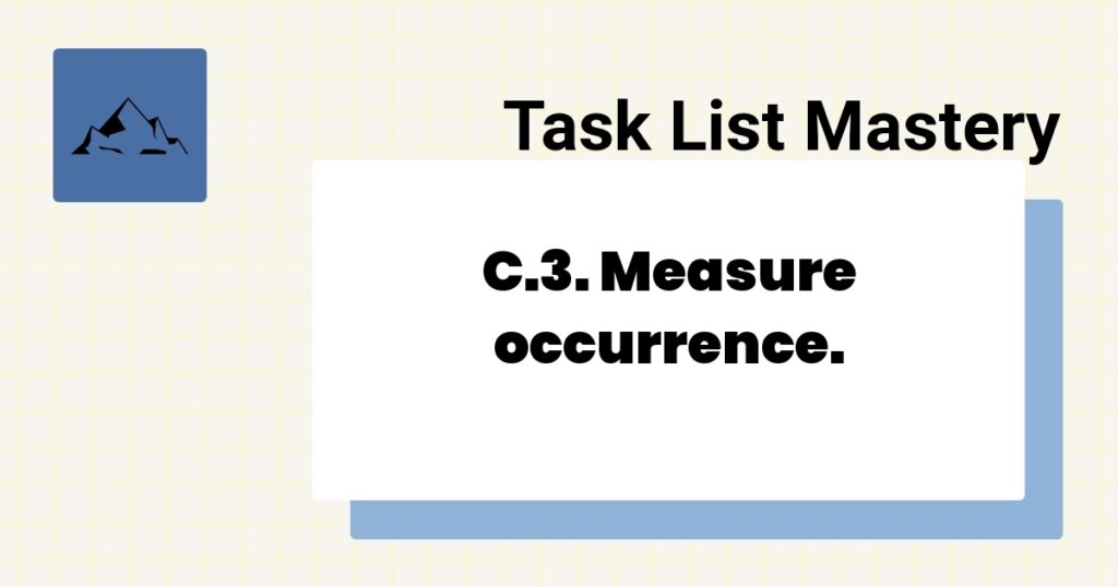 C.3. Measure occurrence.-