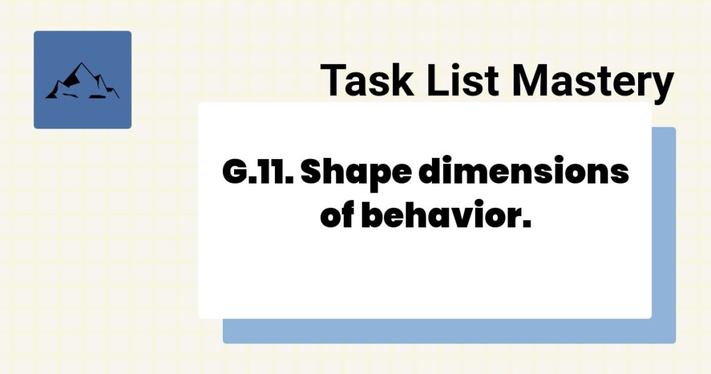 G.11. Shape dimensions of behavior.-